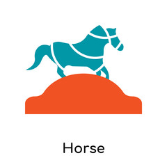 Horse icon isolated on white background