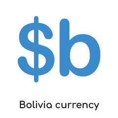 Bolivia currency icon isolated on white background