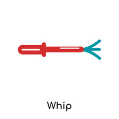 Whip icon isolated on white background