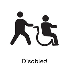 Disabled icon isolated on white background