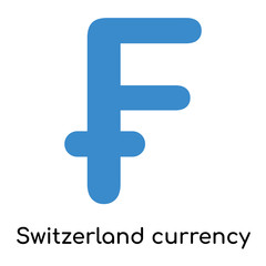 Obraz premium Switzerland currency icon isolated on white background