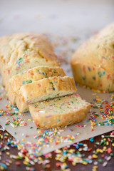 Fresh Baked Sweet Bread with Rainbow Sprinkles