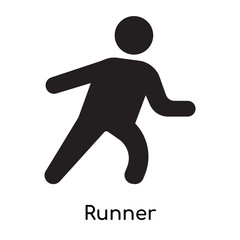 Runner icon isolated on white background