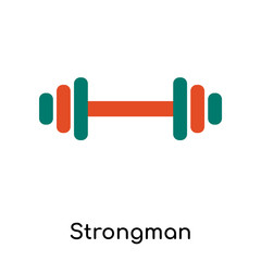 Strongman icon isolated on white background