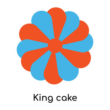 King Cake Icon Isolated On White Background