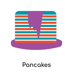 Fototapeta na wymiar Pancakes icon isolated on white background