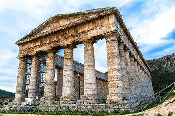 The Doric temple of Segesta in Sicily, italy