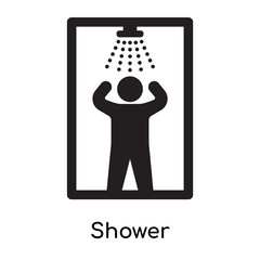 Shower icon isolated on white background