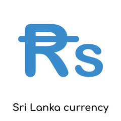 Sri Lanka currency icon isolated on white background