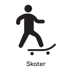 Skater icon isolated on white background