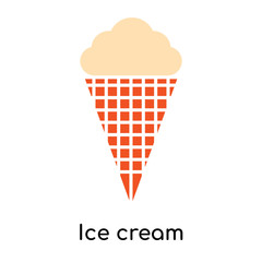 Ice cream icon isolated on white background