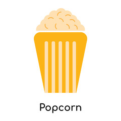 Popcorn icon isolated on white background
