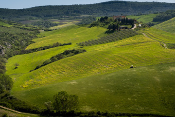 ASCIANO, TUSCANY, Italy - trekking, in a beautiful landscape