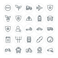 Modern Simple Set of transports, industry, nature, security Vector outline Icons. Contains such Icons as  rescue,  industry,  concrete,  sky and more on white background. Fully Editable. Pixel Perfect