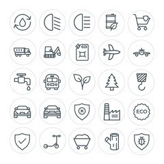 Modern Simple Set of transports, industry, nature, security Vector outline Icons. Contains such Icons as  industrial,  bus,  texture, school and more on white background. Fully Editable. Pixel Perfect