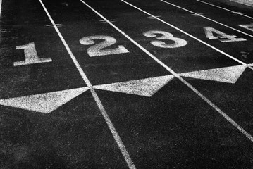 Racetrack With Lines for Running Race