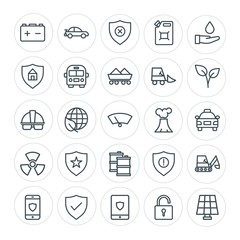 Modern Simple Set of transports, industry, nature, security Vector outline Icons. Contains such Icons as  button,  transportation,  nature and more on white background. Fully Editable. Pixel Perfect