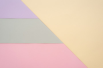 Composición de hojas de papel de colores pastel