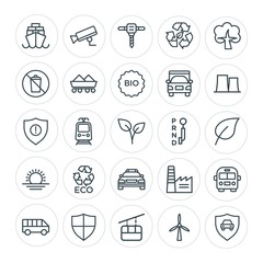 Modern Simple Set of transports, industry, nature, security Vector outline Icons. Contains such Icons as  camera,  video,  security,  tanker and more on white background. Fully Editable. Pixel Perfect