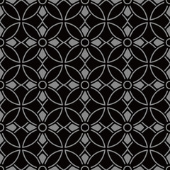 Fototapeta premium Antique seamless background Round Curve Cross Frame Line Flower