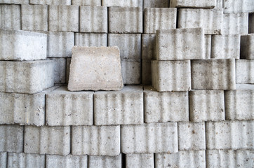 Stack of pavement bricks