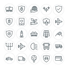 Modern Simple Set of transports, industry, nature, security Vector outline Icons. Contains such Icons as  credit,  fruit,  truck,  world and more on white background. Fully Editable. Pixel Perfect