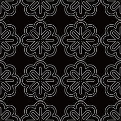 Antique seamless background Curve Cross Frame Line Flower
