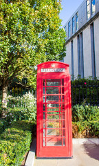 London, United Kingdom - red telephone box in London