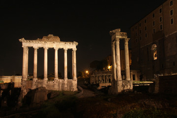 Obraz premium Rome by night. Famous buildings of Rome in one picture.