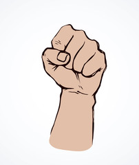 Fist. Vector drawing