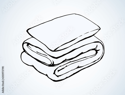 "Blanket. Vector drawing" Stock image and royalty-free vector files on