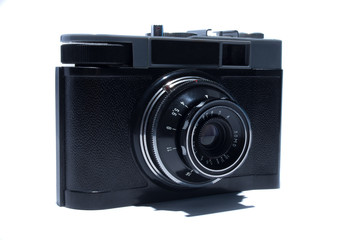 vintage camera on white background