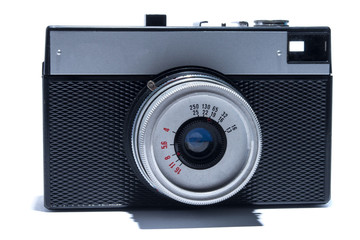 vintage camera on white background