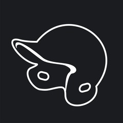 Vector illustration baseball helmet icon