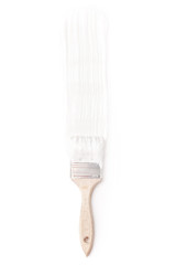 brush with white paint