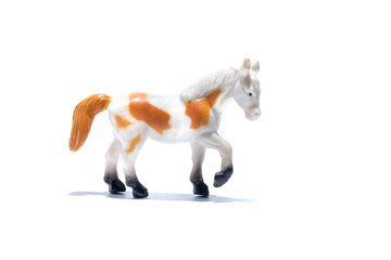 toy horse on white background