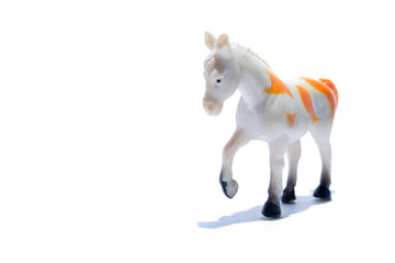 toy horse on white background