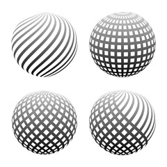 Sphere vector illustration..Halftone vector design element.Abstract round logo.