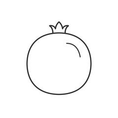 Obraz premium Pomegranate icon in black flat outline design