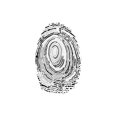 Fingerprint grayscale silhouette