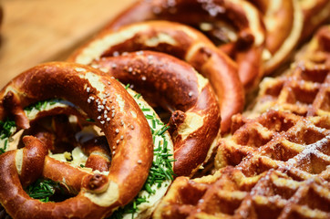 pastry delights close up - sweet dish