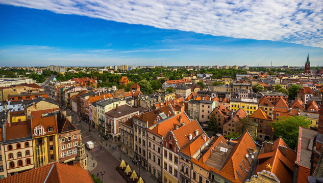 Aerial view. Old town of Torun. Poland

