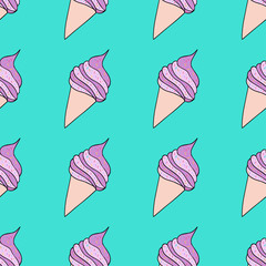 fashionable vector seamless pattern with sweet food