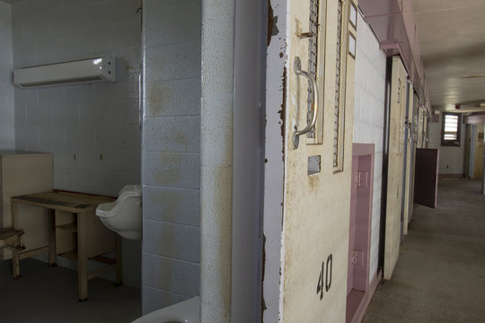 Row of cells in prison