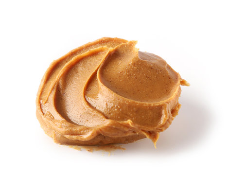 peanut butter on a white background