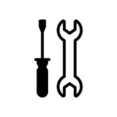 Repair service, wrench and screwdriver, tools