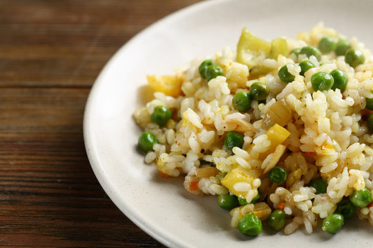 Rice with green pea