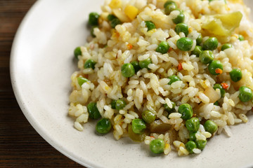 Nutrition rice with green vegetables