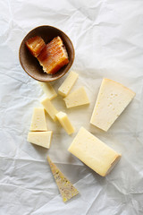 Craft cheese and organic honeycomb