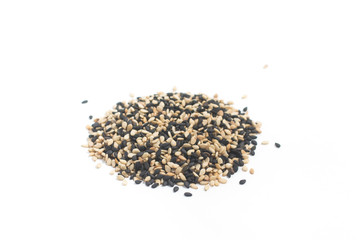 Pile of White and black sesame
